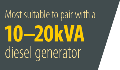Most suitable to pair with a 10 - 20 kva diesel generators