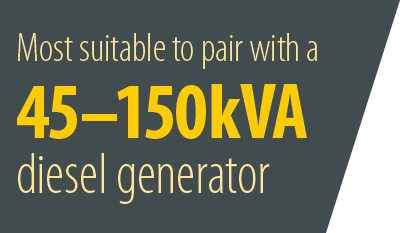 Most suitable to pair with a 45 - 150 kva diesel generators