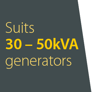 Suits a 30 - 50kva generator